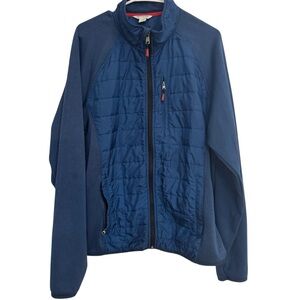 Orvis Men’s Mixed Media Jacket Size XL Blue Full Zip